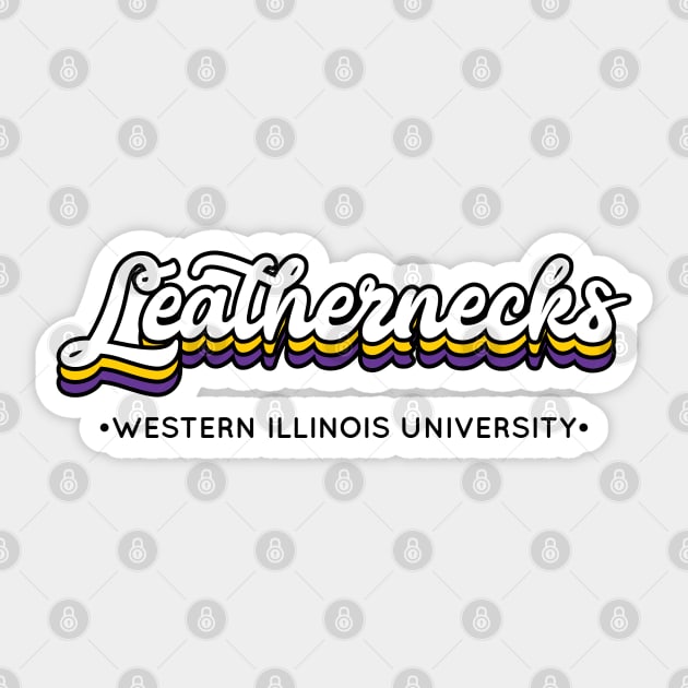 Leathernecks - Western Illinois University Sticker by Josh Wuflestad